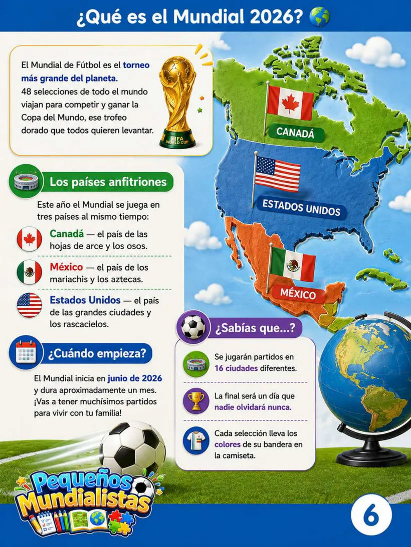 Página 6 del cuaderno Pequeños Mundialistas