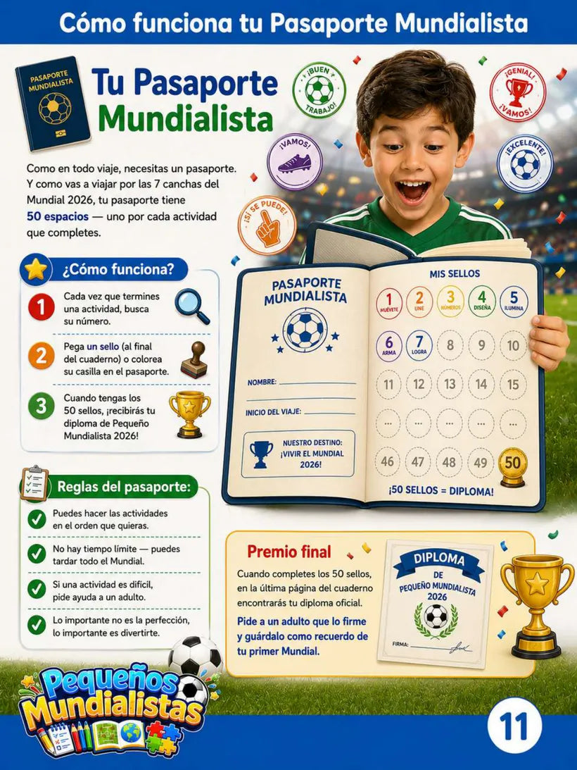 Página 11 del cuaderno Pequeños Mundialistas