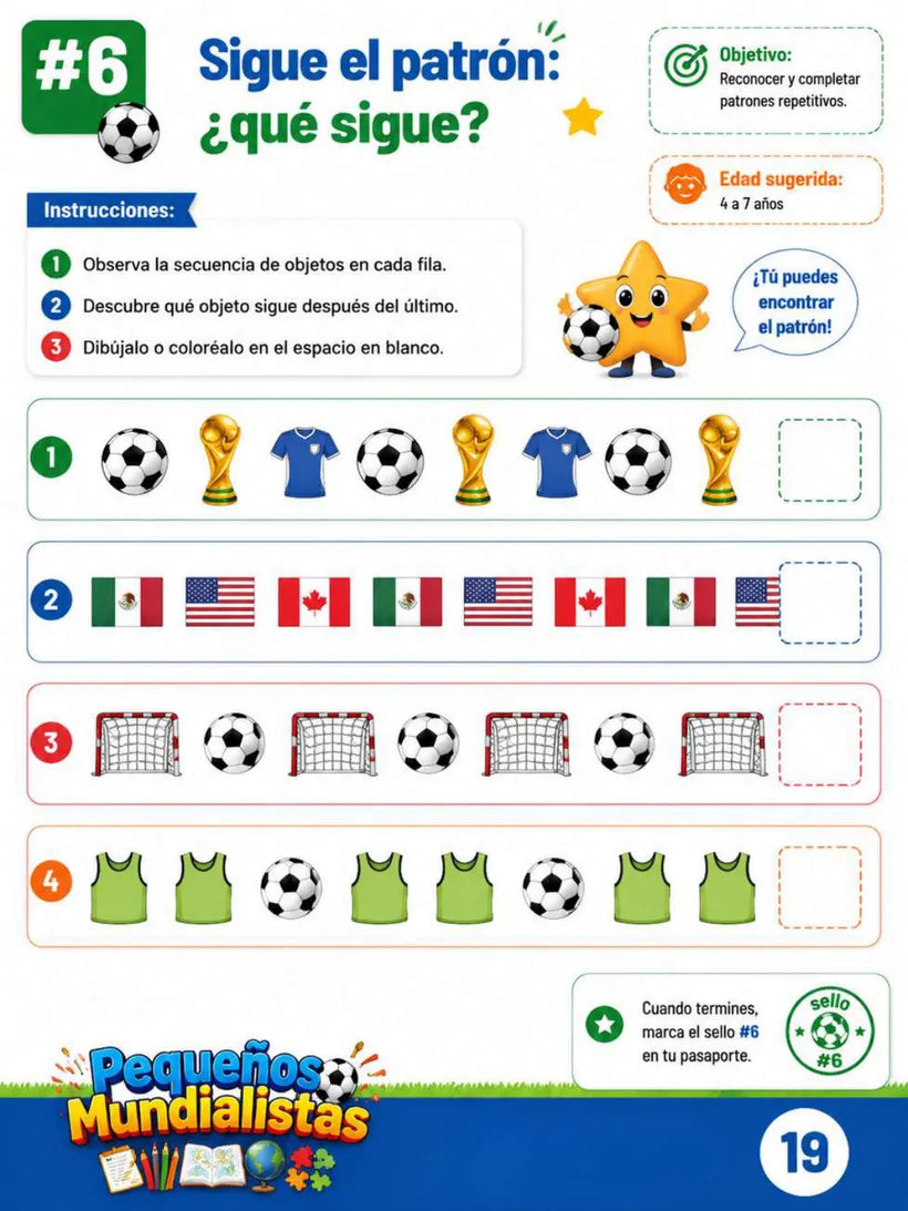 Página 19 del cuaderno Pequeños Mundialistas