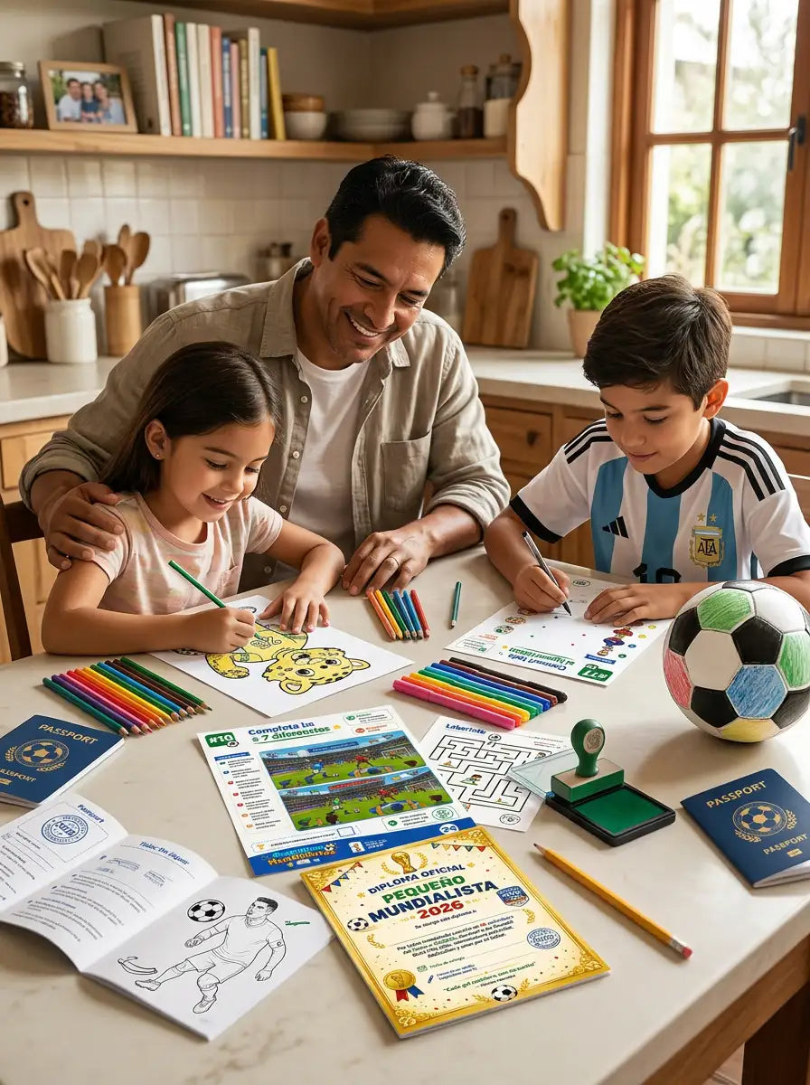 Jorge M. y su familia disfrutando Pequeños Mundialistas